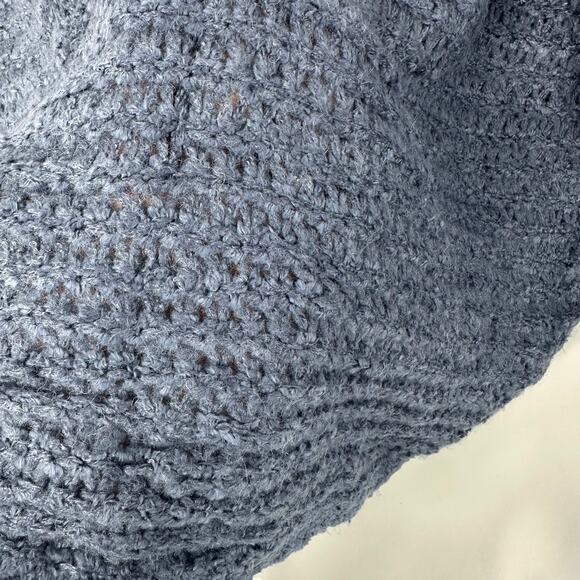 Aerie Cowl Neck Sweater Small Blue Cozy Casual Oversized Normcore Basic Boho - Picture 3 of 4